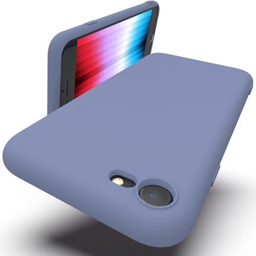 Zuvirelx Silikon hülle für iPhone SE 2020/2022, iPhone 8/7, Soft-Touch Handyhülle für Apple iPhone SE 2nd 3rd - Grau von Zuvirelx
