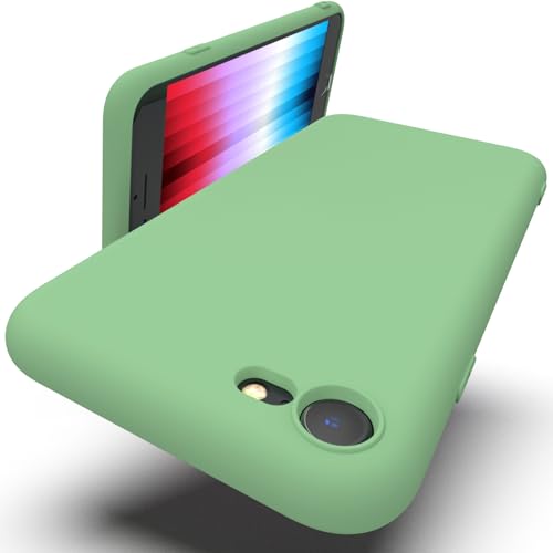 Zuvirelx Silikon hülle für iPhone SE 2020/2022, iPhone 8/7, Soft-Touch Handyhülle für Apple iPhone SE 2nd 3rd - Minzgrün von Zuvirelx