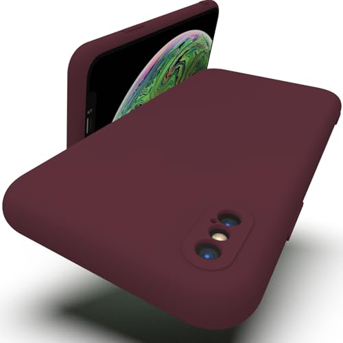 Zuvirelx Silikon hülle für iPhone X/XS, Soft-Touch Handyhülle für Apple iPhone X/XS - Burgunderrot Zuvirelx Silikon hülle für iPhone X/XS, Soft-Touch Handyhülle für Apple iPhone X/XS - Burgunderrot von Zuvirelx