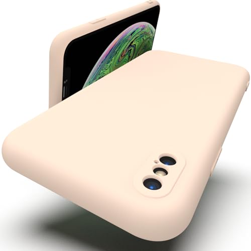 Zuvirelx Silikon hülle für iPhone X/XS, Soft-Touch Handyhülle für Apple iPhone X/XS - Helles Pink von Zuvirelx