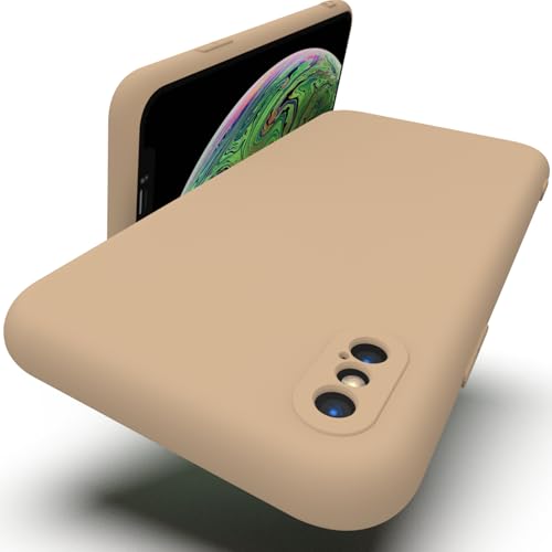 Zuvirelx Silikon hülle für iPhone X/XS, Soft-Touch Handyhülle für Apple iPhone X/XS - Khaki von Zuvirelx