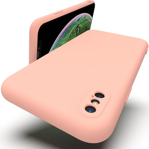 Zuvirelx Silikon hülle für iPhone X/XS, Soft-Touch Handyhülle für Apple iPhone X/XS - Mädchenpink von Zuvirelx