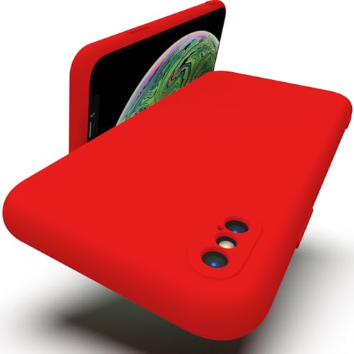 Zuvirelx Silikon hülle für iPhone X/XS, Soft-Touch Handyhülle für Apple iPhone X/XS - Rot Zuvirelx Silikon hülle für iPhone X/XS, Soft-Touch Handyhülle für Apple iPhone X/XS - Rot von Zuvirelx