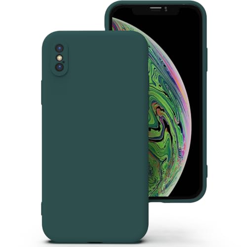 Zuvirelx Silikon hülle für iPhone X/XS, Soft-Touch Handyhülle für Apple iPhone X/XS - Tiefgrün Zuvirelx Silikon hülle für iPhone X/XS, Soft-Touch Handyhülle für Apple iPhone X/XS - Tiefgrün von Zuvirelx