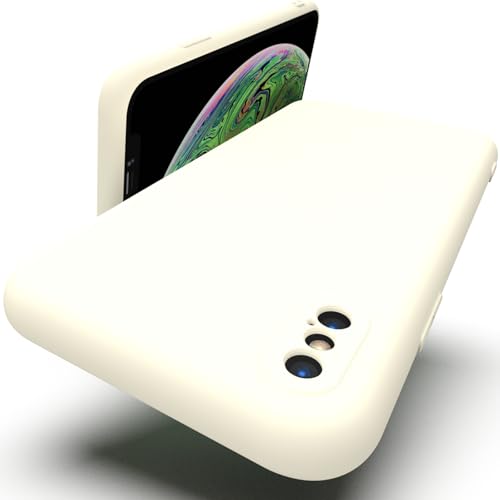 Zuvirelx Silikon hülle für iPhone X/XS, Soft-Touch Handyhülle für Apple iPhone X/XS - Weiß von Zuvirelx
