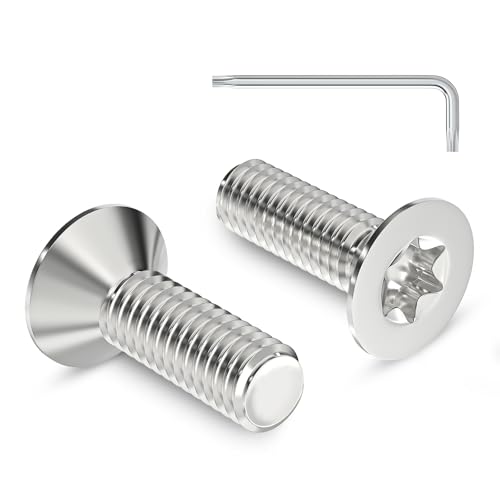 20 Stück M4 x 12 mm Senkschrauben Torxantrieb Edelstahl A2 Schrauben Vollgewinde mit Torx Schlüssel 20 Stück M4 x 12 mm Senkschrauben Torxantrieb Edelstahl A2 Schrauben Vollgewinde mit Torx Schlüssel von Zuyya