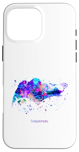 Hülle für iPhone 16 Pro Max Singapur-Karte von Zuzi's