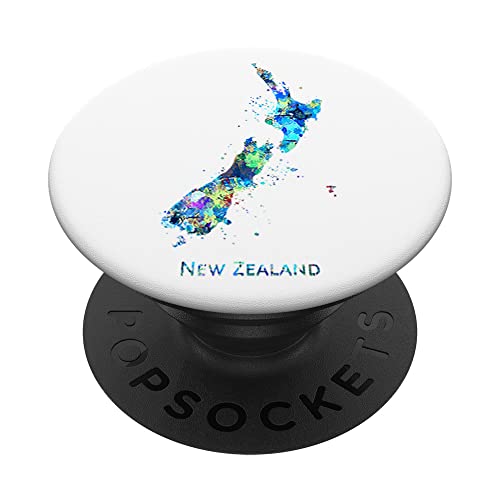 Neuseeland-Karte PopSockets mit austauschbarem PopGrip von Zuzi's