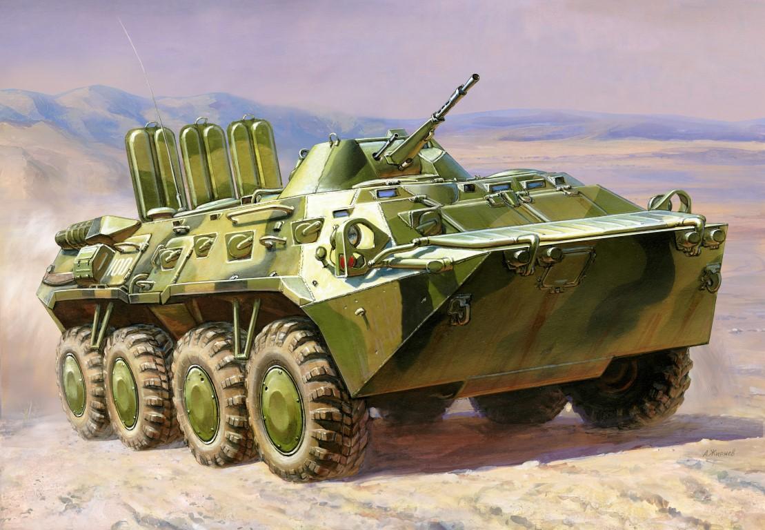 BTR-80 Russ.gepanzerter Transport. von Zvezda