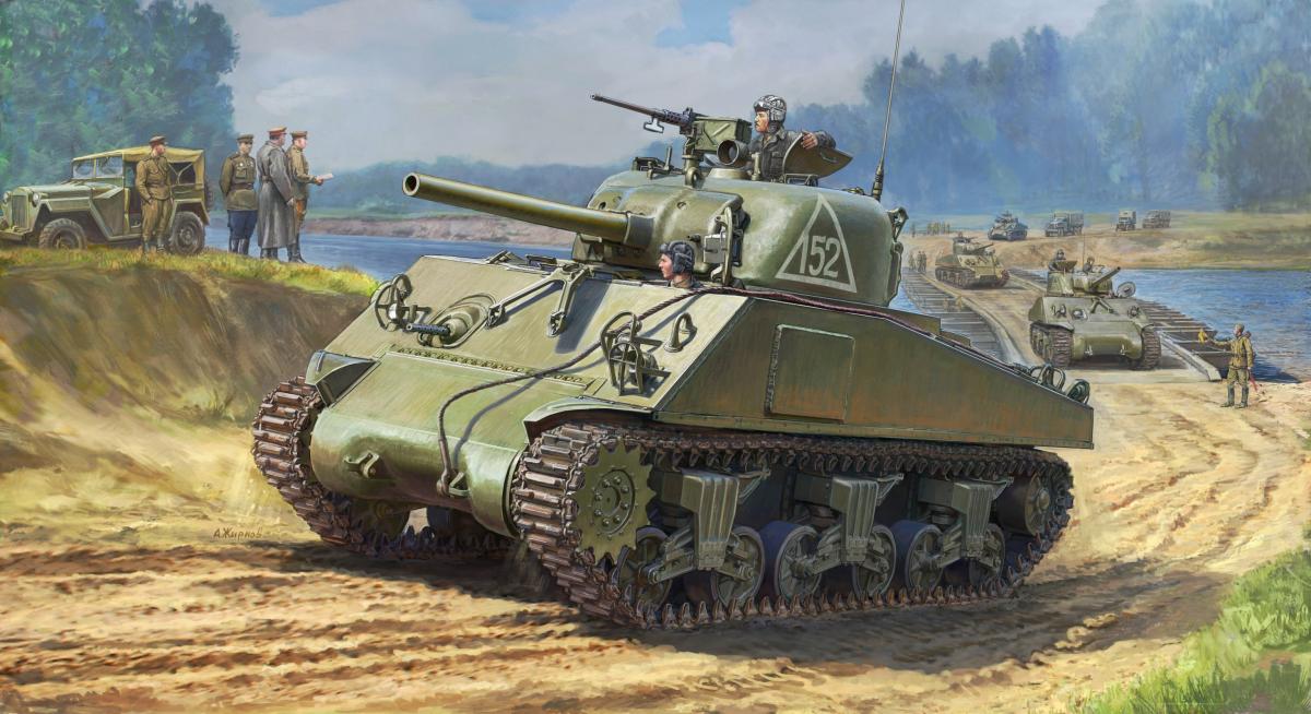 M4A2 Sherman (75mm) Medium US WWII von Zvezda