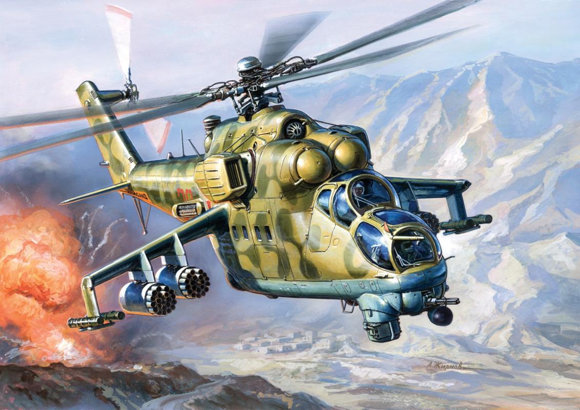 MIL-24 UP Russ.Angriffs-Helikopter von Zvezda