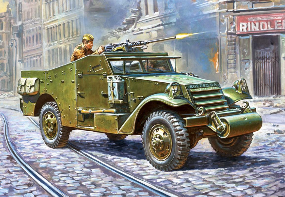 Sov.M-3 Scout Car w/mach.gun WW II von Zvezda