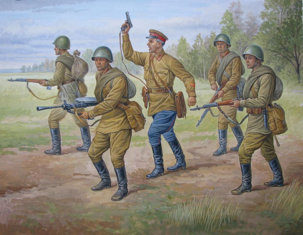 Soviet reguläre Infanterie 1941-42 von Zvezda