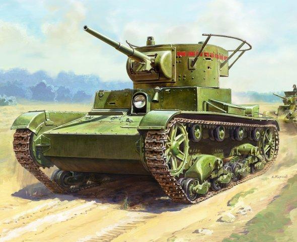 T-26 mod.1933 Sov. light tank WWII von Zvezda