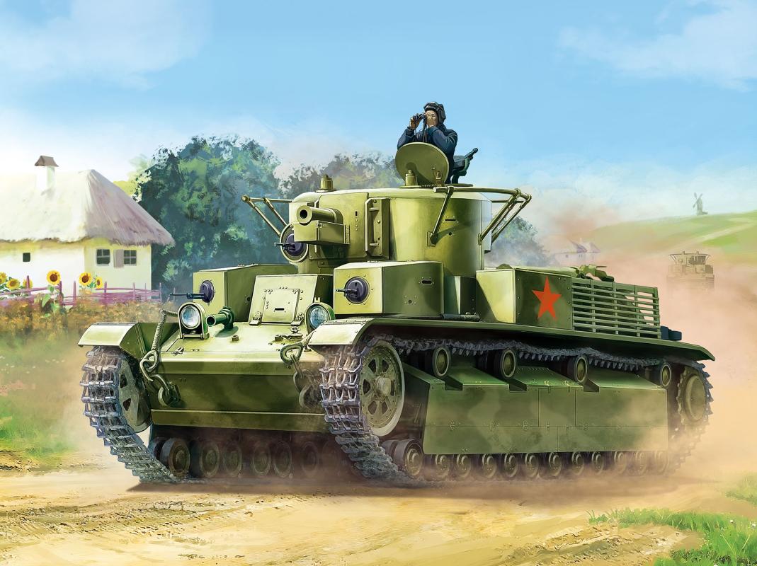 T-28 Soviet heavy tank WWII von Zvezda