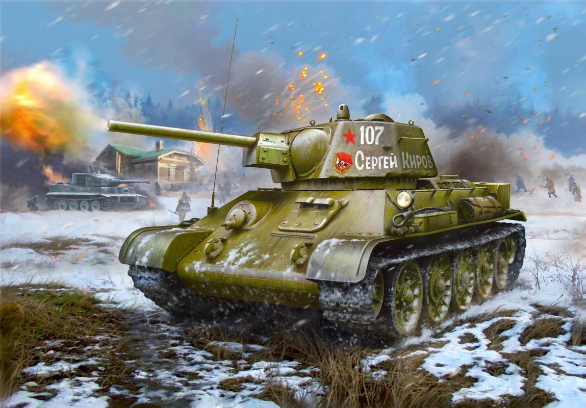T-34/76 Mod.1942 Hexag. turret Sov. von Zvezda