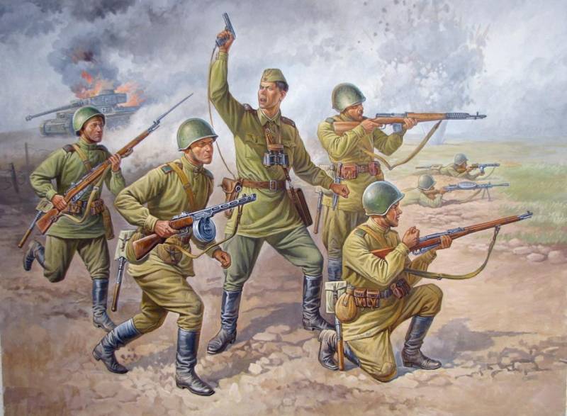 WWII Figuren-Set Rus. Infanterie von Zvezda