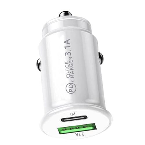Zvn Zojne Auto-Ladeadapter, A+C Typ-C-Autoladegerät-Adapter, Tragbares 3,1-A-USB-PD-Schnellladegerät für Autotelefone für die meisten Autos von Zvn Zojne