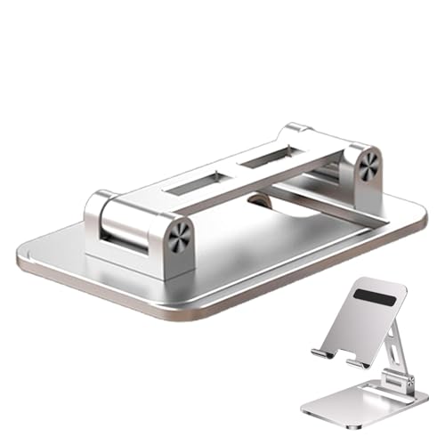 Zvn Zojne Klappbarer Handy-Ständer – Tablet-Ständer, Tisch-Handyhalterung, Aluminiumlegierung, Schreibtisch-Ständer, zusammenklappbarer Handyhalter, Tablet-Halter für die meisten Handys und Tablets von Zvn Zojne