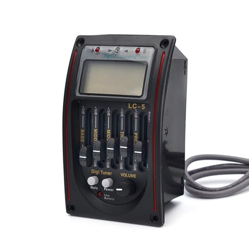 5-Band-Equation Preamp Akustikgitarre Tonabnehmer mit Stimmgerät Piezo E-Box Gitarren-Tonabnehmer für satten und verstärkten Klang 5-Band-Equation Preamp Akustikgitarre Tonabnehmer mit Stimmgerät Piezo E-Box Gitarren-Tonabnehmer für satten und verstärkten Klang von ZwaitL
