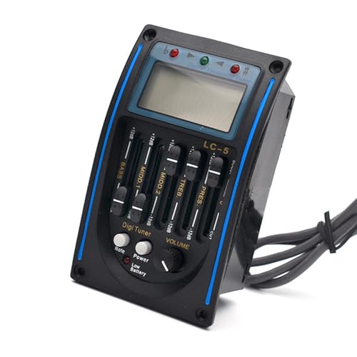 5-Band-Equation Preamp Akustikgitarre Tonabnehmer mit Stimmgerät Piezo E-Box Gitarren-Tonabnehmer für satten und verstärkten Klang 5-Band-Equation Preamp Akustikgitarre Tonabnehmer mit Stimmgerät Piezo E-Box Gitarren-Tonabnehmer für satten und verstärkten Klang von ZwaitL