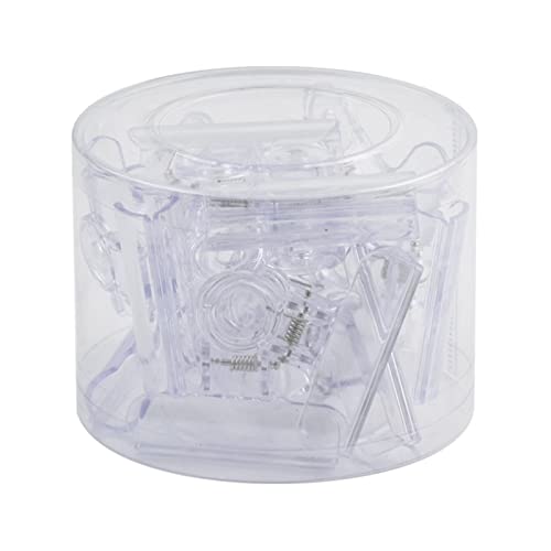 Clesr Schwalbenschwanz-Clips, Büro, Rechnung, Dokumente, Binder-Clips, Schreibwaren, Papier, transparente Büroklammern, 24 Stück Clesr Schwalbenschwanz-Clips, Büro, Rechnung, Dokumente, Binder-Clips, Schreibwaren, Papier, transparente Büroklammern, 24 Stück von ZwaitL