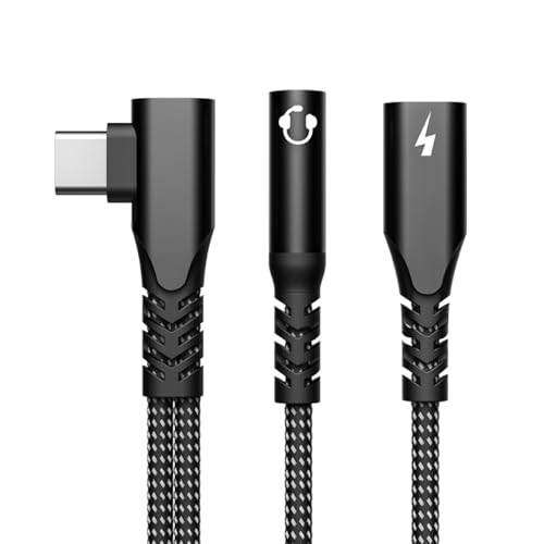 ZwaitL 2-in-1 Typ C auf 3,5 mm Sound und PD60W Ladekonverter mit HiFi-Sound und geflochtenem Nylonkabel ZwaitL 2-in-1 Typ C auf 3,5 mm Sound und PD60W Ladekonverter mit HiFi-Sound und geflochtenem Nylonkabel von ZwaitL