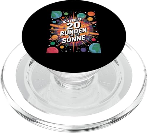 Ich Feiere 20 Runden Um Die Sonne Zwanzig 20 Geburtstag PopSockets PopGrip für MagSafe von Zwanzig 20 Geburtstag Ich Feiere 20