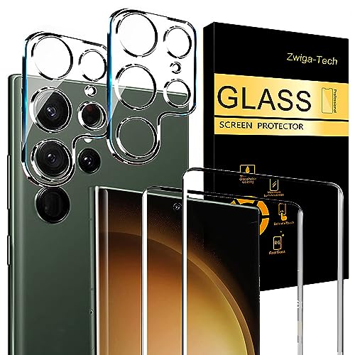 Zwiga-Tech Schutzfolie für Samsung Galaxy S10 Plus Handy Panzerglas, 2 Folie und 2 Kameraglas,9H Härte Panzerglase, HD Klar Displayschutz, Anti- Kratzer von Zwiga-Tech