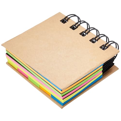 Kleine Spiralen Notizbuch Sticky Pad Hard Covers Sticky Note Selbstklebende Memos Pad Kombination Notizblock für Zuhause von Zxfdsfdbnm