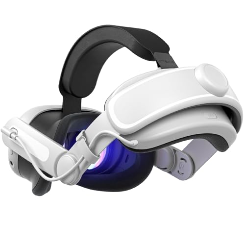 Zybervr Kopfband mit Akku für Meta Quest 3, Comfort Replacement 6000mah Elite Strap Compatible with Oculus Quest 3 Accessories, VR Headset Flip-Adjustable Extended Play Time von Zybervr