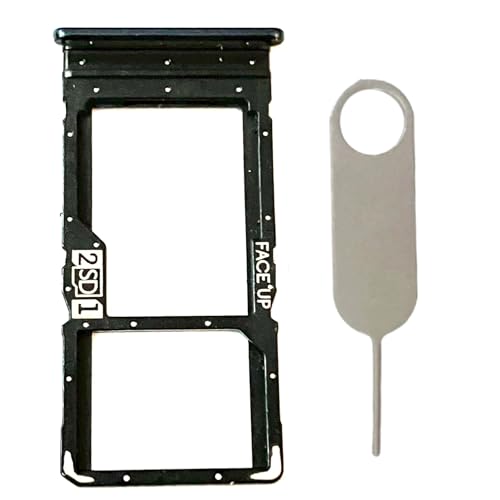 Einzel-SIM-Kartenfach, Micro-SD-Kartenfach + Kartenauswurfstift für Motorola Moto One 5G XT2075, Blau von Zyh The ocean