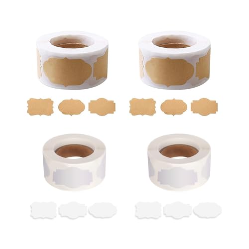 Zynewa 1200 Stück Kraft Etiketten Aufkleber, Natur-Braun unregelmäßige Form Etiketten, Kraft Paper Etiketten Selbstklebend, Kraftpapier-Aufkleber für Lebensmittelgläser und Weihnachtsaufkleber Zynewa 1200 Stück Kraft Etiketten Aufkleber, Natur-Braun unregelmäßige Form Etiketten, Kraft Paper Etiketten Selbstklebend, Kraftpapier-Aufkleber für Lebensmittelgläser und Weihnachtsaufkleber von Zynewa