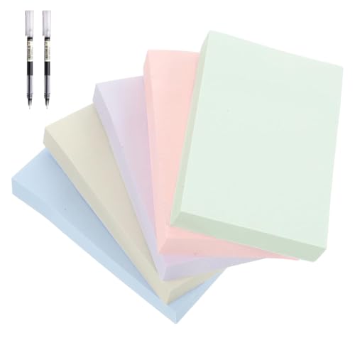 Zynewa 500 Stück Haftnotizen Und 2 Stifte, 5 Blöcke Klebezettel bunt 76x50mm, Morandi Farben Sticky Notes, Notizzettel Bunt Selbstklebende Klebezettel, für Büro Zuhause Schule, 100 Blätter/Block Zynewa 500 Stück Haftnotizen Und 2 Stifte, 5 Blöcke Klebezettel bunt 76x50mm, Morandi Farben Sticky Notes, Notizzettel Bunt Selbstklebende Klebezettel, für Büro Zuhause Schule, 100 Blätter/Block von Zynewa
