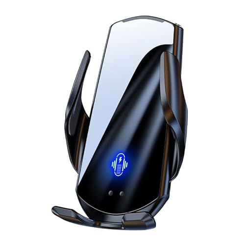 Zynkloac Kabelloses Ladegerät, 15 W, Schnellladung, mit QC3.0, LED-Logo und magnetischer Halterung, Dual-Sensing-Technologie für Apple- und Android-Handys, 6-in-1-Sicherheitsschutz (grau) von Zynkloac