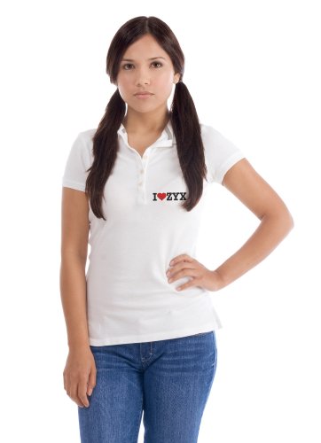 I Love ZYX Polo L weiß von MOFI