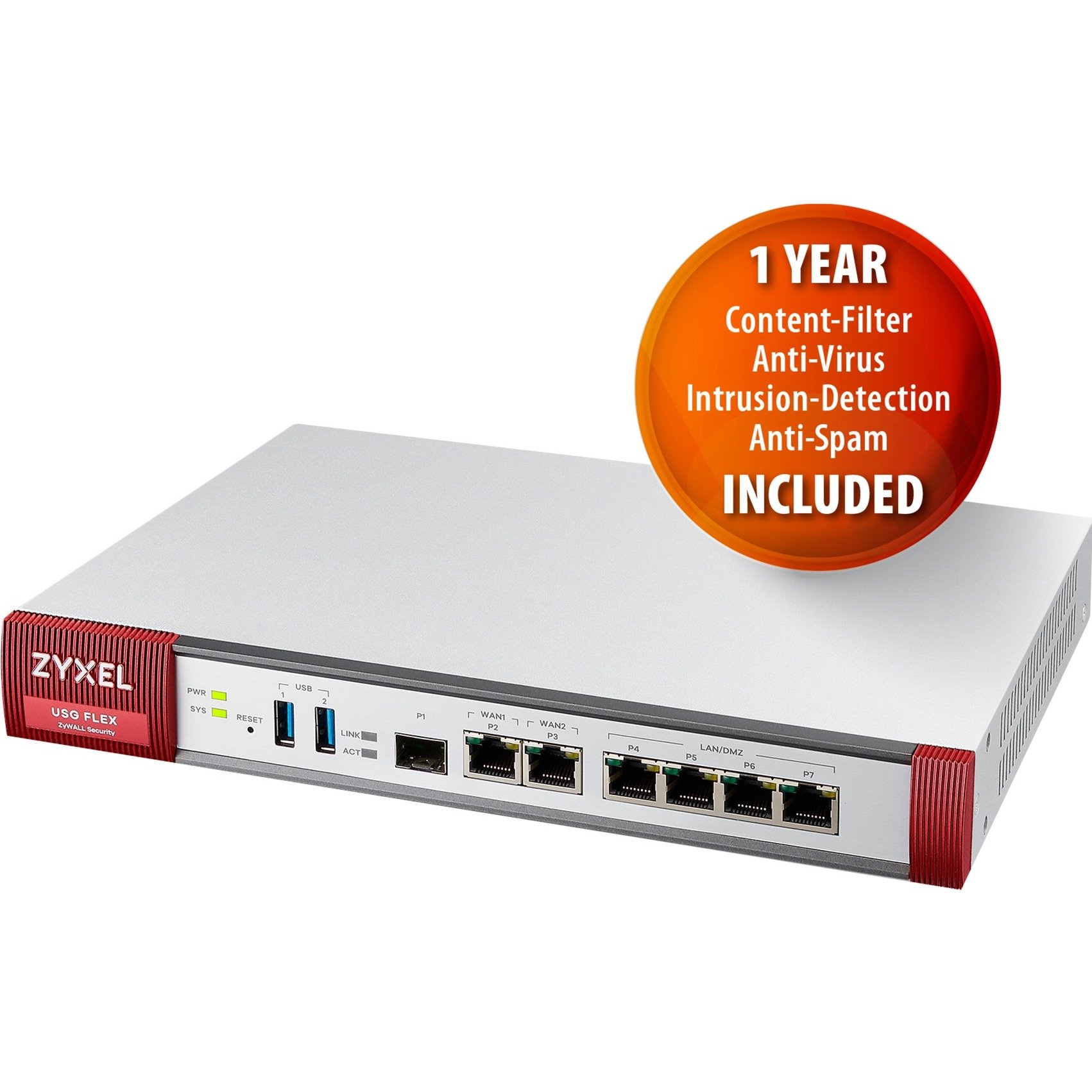 USG FLEX 200 UTM Bundle, 1 Jahr, Firewall von Zyxel