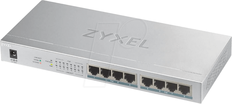 ZYXEL GS1008HP - Switch, 8-Port, Gigabit Ethernet, PoE von Zyxel