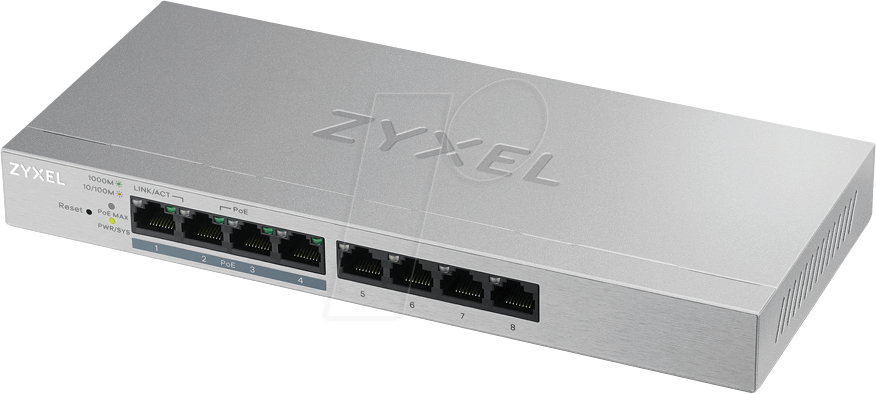 ZYXEL GS12008HP2 - Switch, 8-Port, Gigabit Ethernet, PoE+ von Zyxel