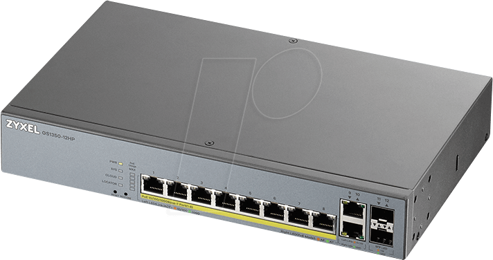 ZYXEL GS135012HP - Switch, 12-Port, Gigabit Ethernet, PoE+, SFP von Zyxel