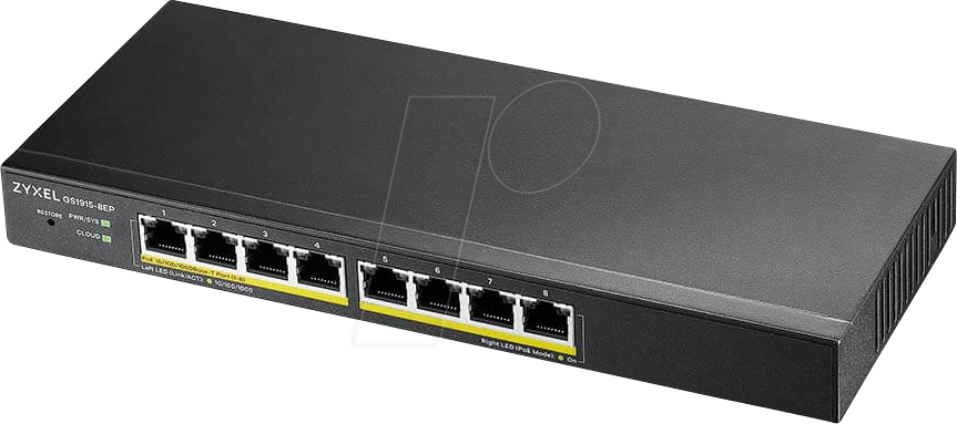 ZYXEL GS1915-8EP - Switch, 8-Port, Gigabit Ethernet, PoE+ von Zyxel