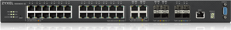 Zyxel XGS4600-32 - Switch - L3 - managed - 24 x 10/100/1000 + 4 x Kombi-Gigabit-SFP + 4 x 10 Gigabit SFP+ - an Rack montierbar (XGS4600-32-ZZ0102F) von Zyxel