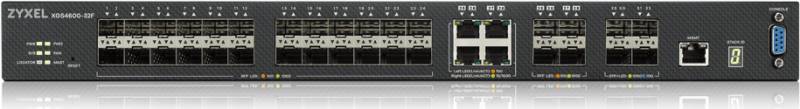 ZYXEL XGS4600-32F L3 Managed Switch, 24 port Gig SFP, 4 dual pers. and 4x 10G SFP+, stackable, dual PSU (XGS4600-32F-ZZ0102F) von Zyxel