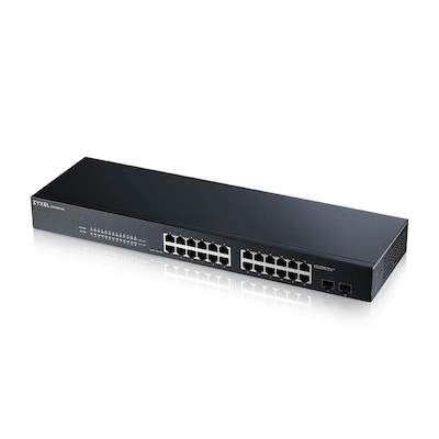 ZyXEL GS1900-24 V2 24-Port GbE Smart Managed Switch, 2x SFP, lüfterlos Rackmount von Zyxel