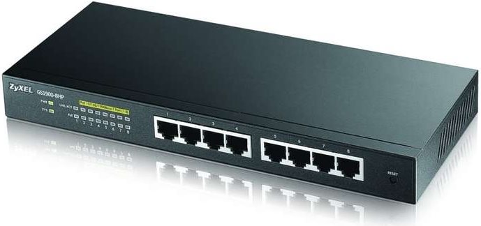 ZyXEL GS1900-8HP - V2 - Switch - Smart - 8 x 10/100/1000 (PoE+) - Desktop, wandmontierbar - PoE+ (70 W) von Zyxel