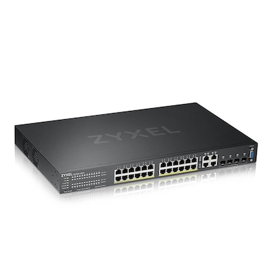 ZyXEL GS2220-28HP 24-Port + 4x SFP/Rj45 Gigabit L2 managed PoE+ Switch, 375W von Zyxel