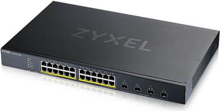Zyxel 28-Port Smart Managed PoE+ Switch, 24x GbE PoE+ RJ45, 4x 10G SFP+, 375Watt PoE+, Hybrid Mode (Webmanaged und Cloudmanaged nutzbar) (XGS1935-28HP-EU0101F) von Zyxel