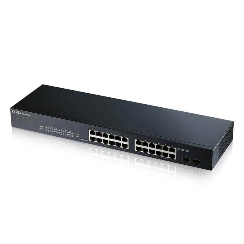 Zyxel GS1900-24 V2 Smart Managed Switch 24x Gigabit Ethernet, Layer 2, Rackmount, Lüfterlos von Zyxel