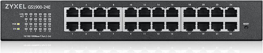 Zyxel GS1900 Series GS1900-24E - Switch - Smart - 24 x 10/100/1000 - an Rack montierbar, wandmontierbar - für USG Flex 100 (GS1900-24E-EU0103F) von Zyxel
