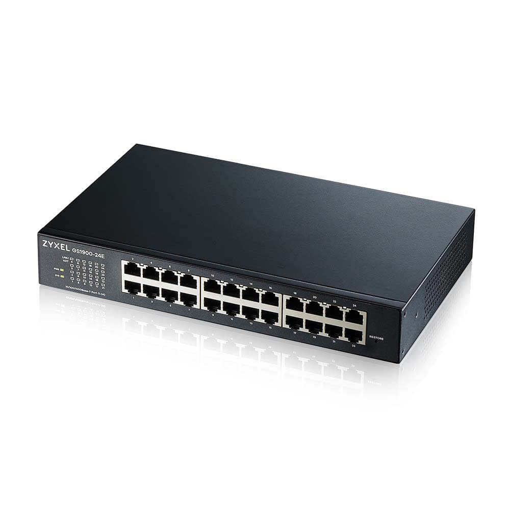 Zyxel GS1900-24E V3 Smart Managed Switch 24x Gigabit Ethernet, Layer 2, Desktop, Lüfterlos Zyxel GS1900-24E V3 Smart Managed Switch 24x Gigabit Ethernet, Layer 2, Desktop, Lüfterlos von Zyxel